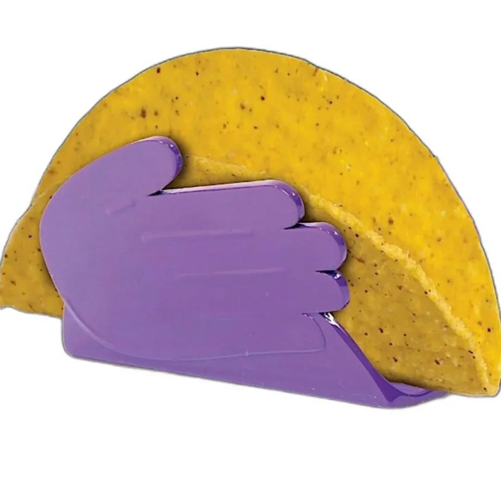 Taco Holders 4 Piece Set Of Purple Hands To Hold Tacos NEW